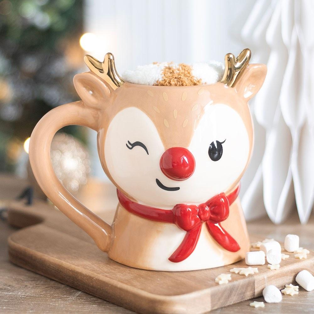 Something Different - Ruby the Reindeer Tasse et Chaussettes Ensemble - Multicolore